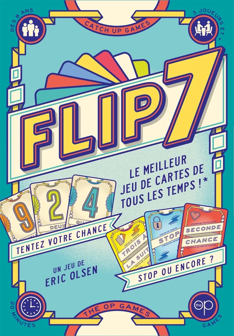 Boîte française du jeu de cartes Flip 7